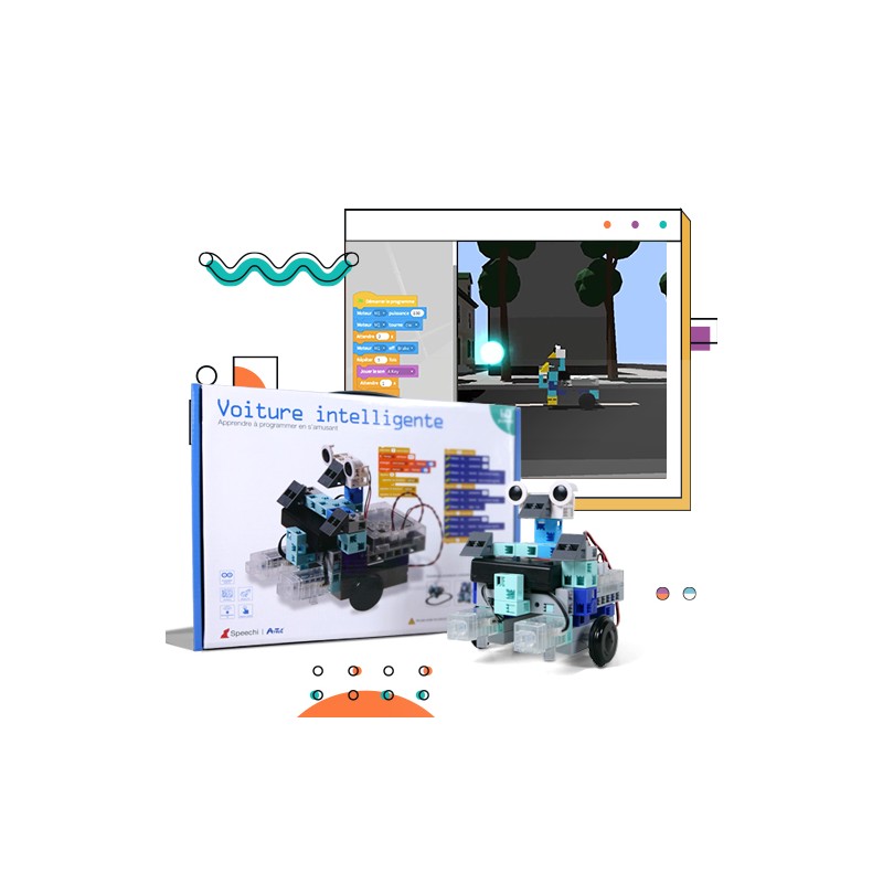 Jeu éducatif Algora pour apprendre à coder en ligne (GoTechUp) + 1 kit robotique Voiture intelligente (concours offert)