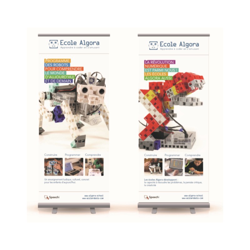Roll Up Element 85 x 200 cm - Choisissez le motif de votre roll-up : Robot chien