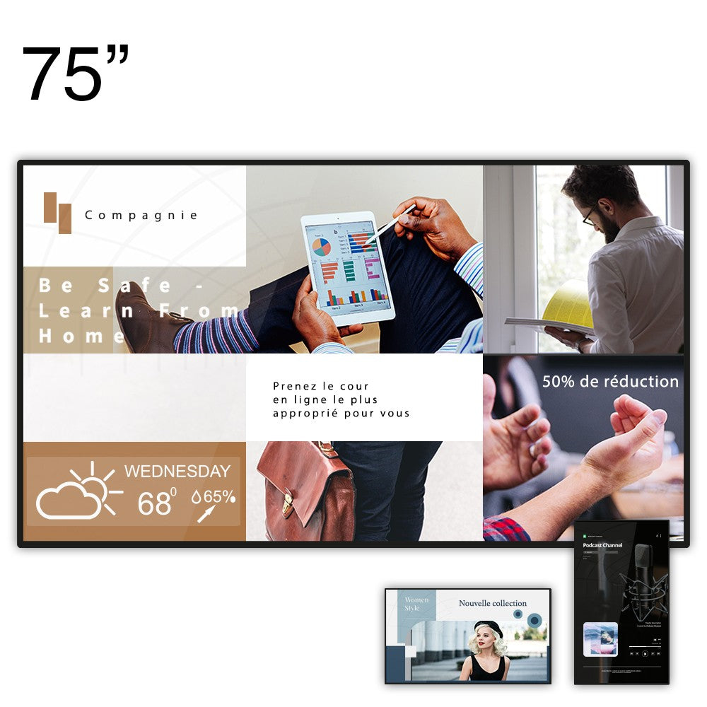 Ecran d'affichage dynamique 4K CM Series - 75"