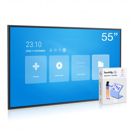 Kit d'affichage dynamique (écran SpeechiDisplay 55'' + Logiciel d'affichage Touchify 1 an)