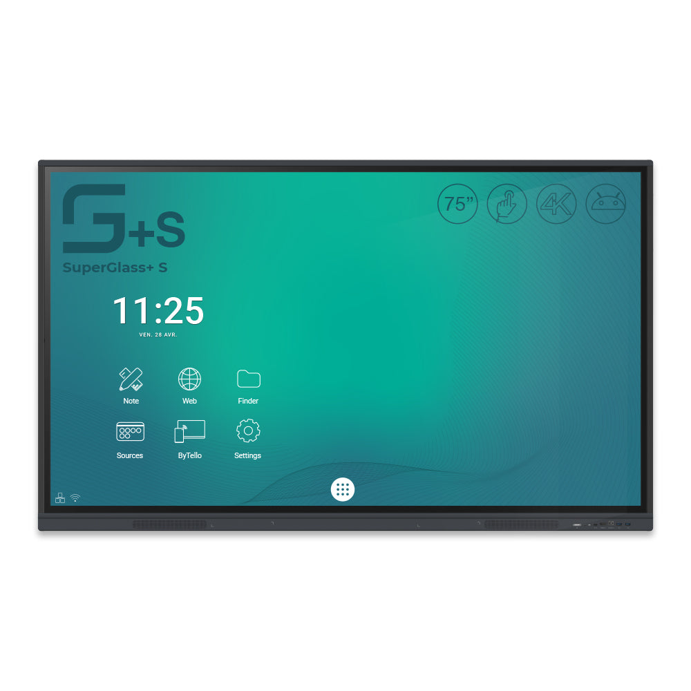 Ecran interactif tactile Superglass + "Stéroïde" SpeechiTouch Android UHD 75"