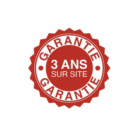 Garantie : 3 ans sur site avec montage / démontage (55